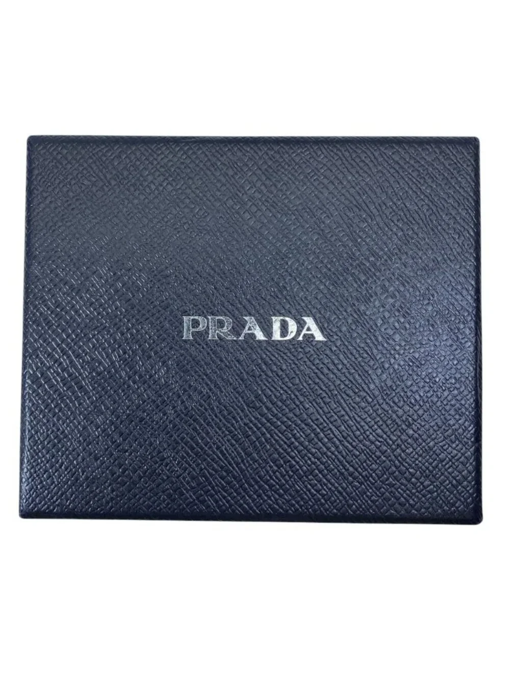 Prada Speedlock Re-Nylon Card Case Business Holder Triangle Logo Leather Brown